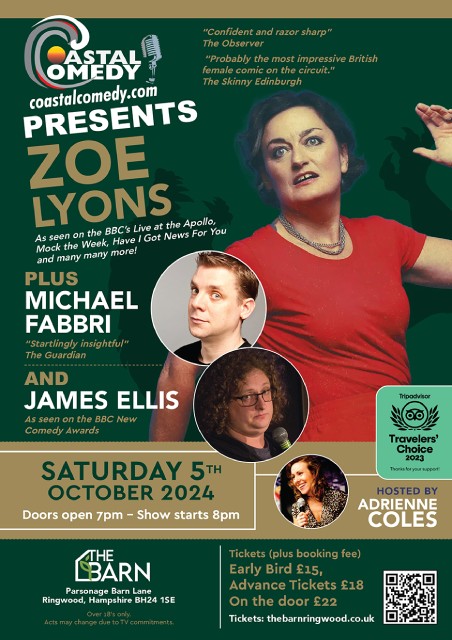 The Coastal Comedy Show with Zoe Lyons!